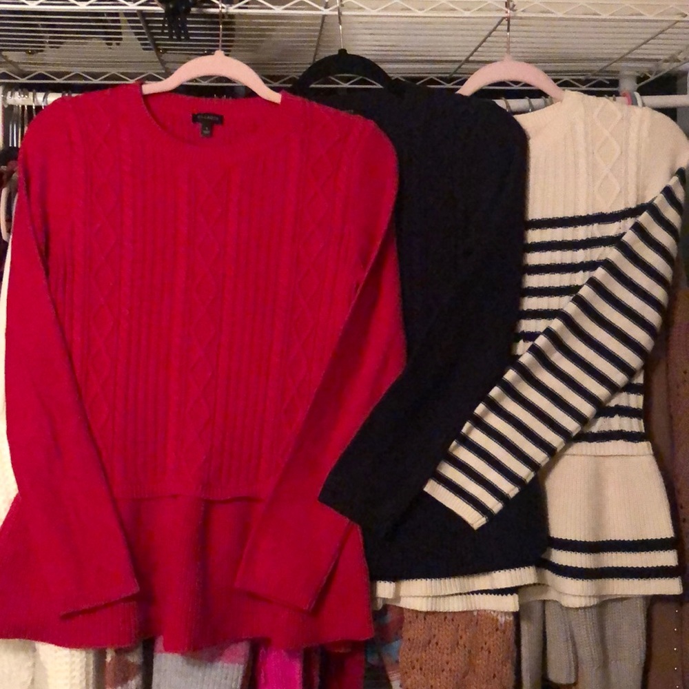 Talbots Cable Knit Peplum Sweaters